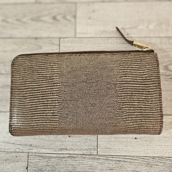 India Hicks The Reserve Wallet in Island Gecko Colorway Gold Hardware - Picture 3 of 8